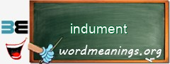 WordMeaning blackboard for indument